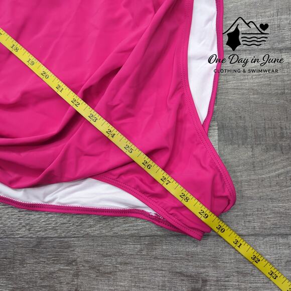 B2Prity Plus Size Ruffle Cross Front Cut Out One Piece Swimsuit Size 2XL - Picture 6 of 7